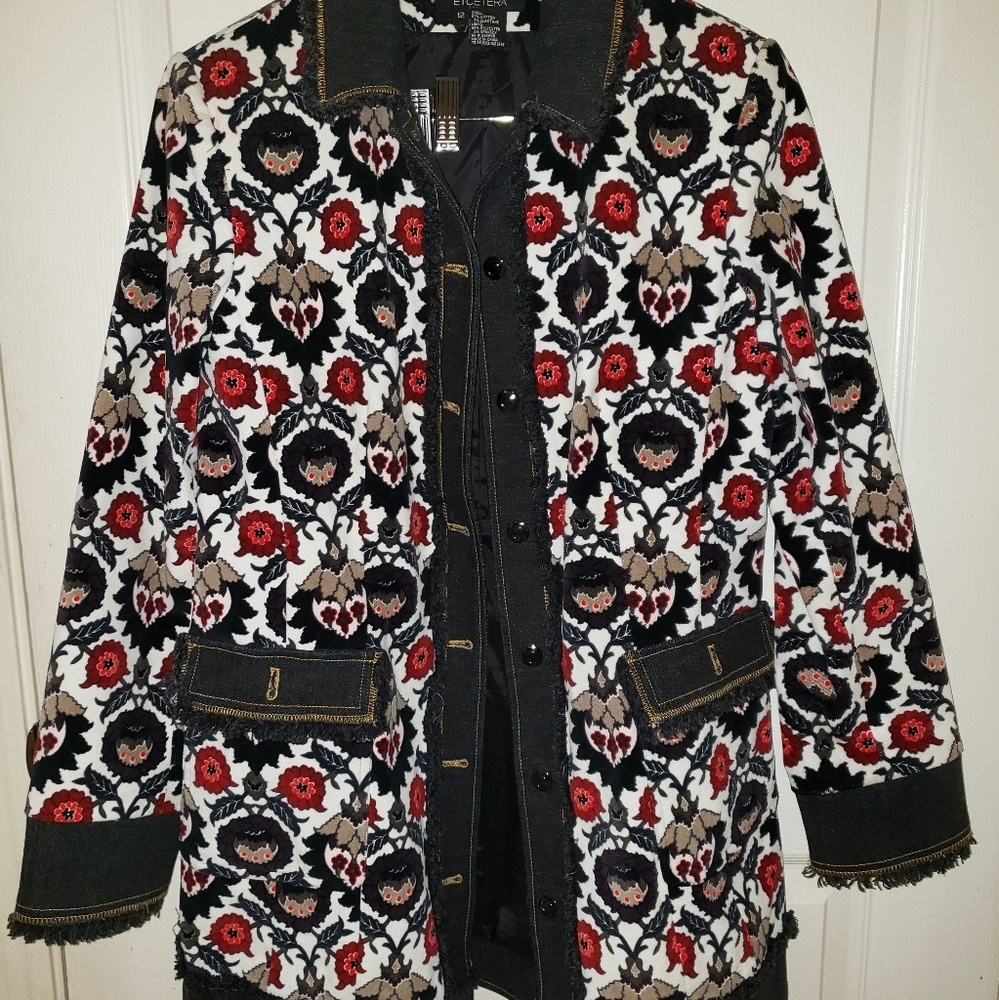 Etcetera Floral Jacket Size 12 Long